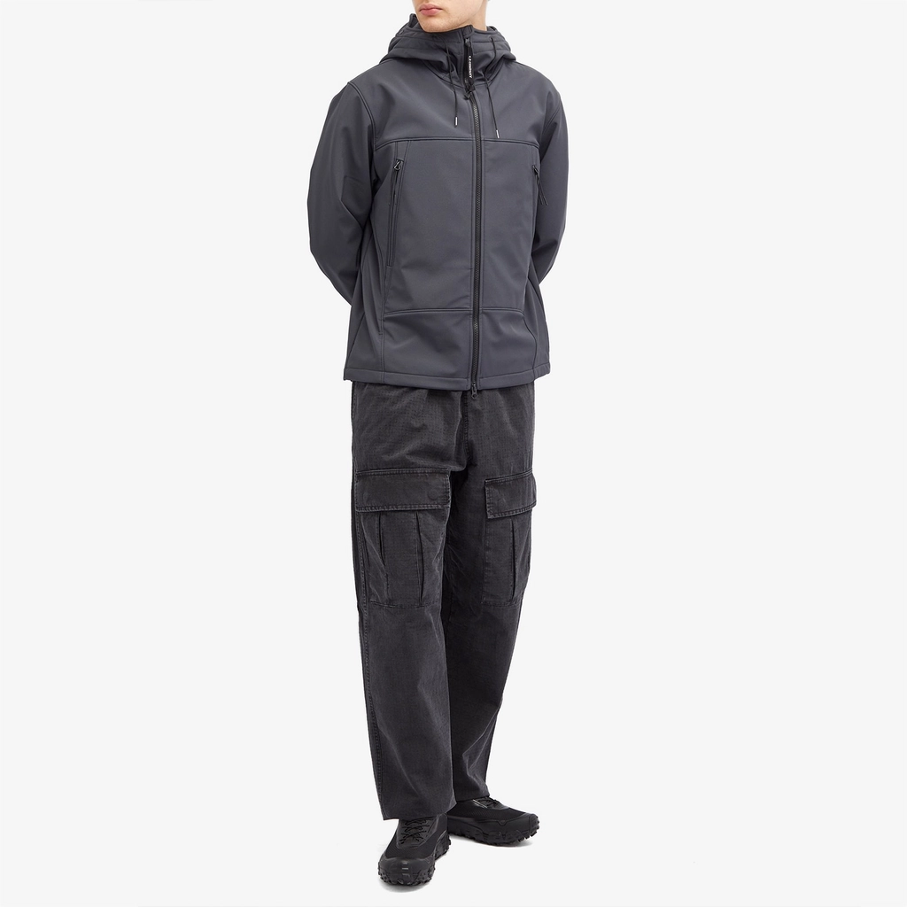 CP Company Men's C.P. Shell-R Goggle Jacket Black Sand